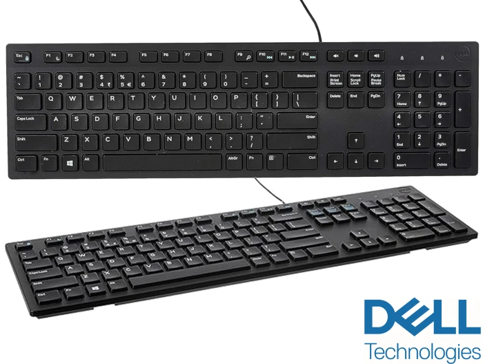 Dell Wired Multimedia Keyboard | USB | Chiclet Keys | AEB216